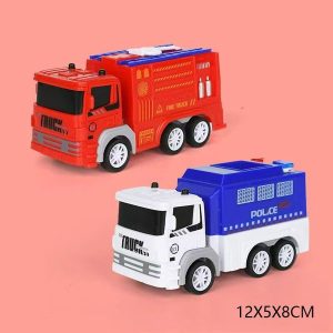 Inertia Excavator Six Wheel Toy Car